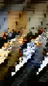 Aufwärmphase im Analyseraum